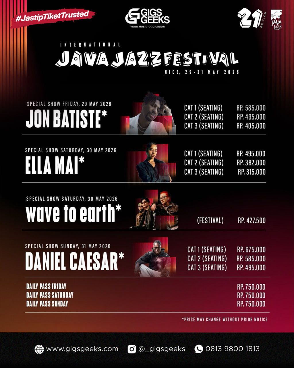 JAVA JAZZ 2026 – DANIEL CAESAR LIVE IN JAKARTA