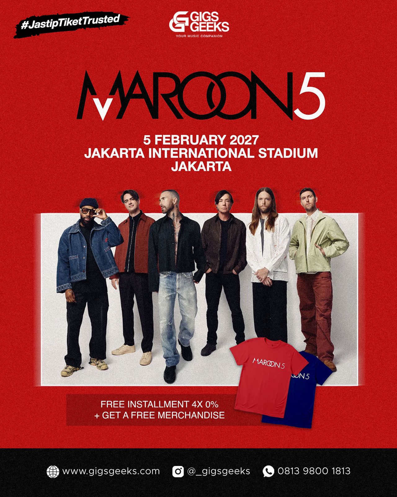 Maroon 5 Asia 2027 Jakarta!