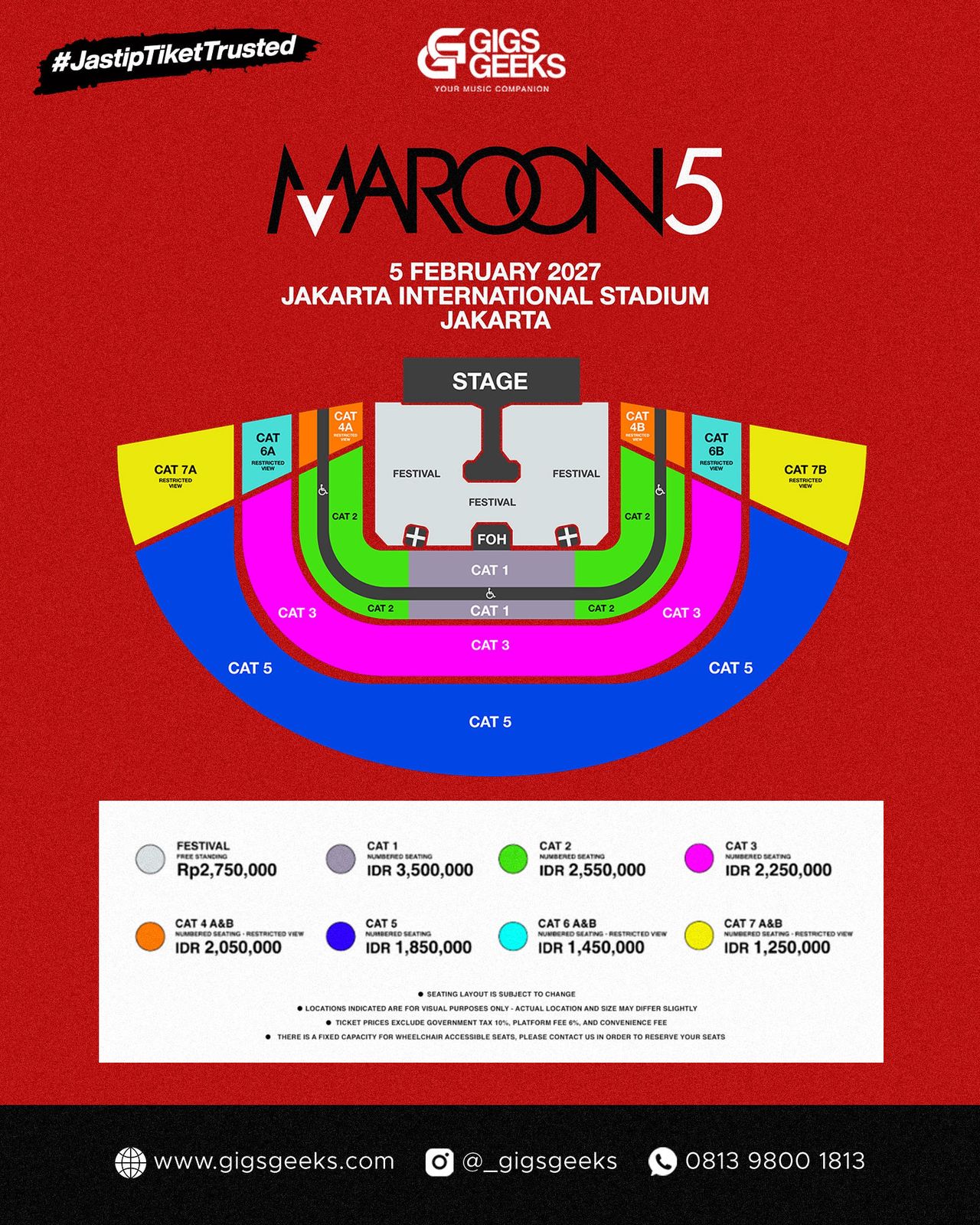Maroon 5 Asia 2027 Jakarta!