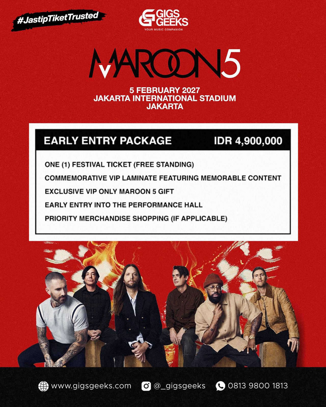 Maroon 5 Asia 2027 Jakarta!